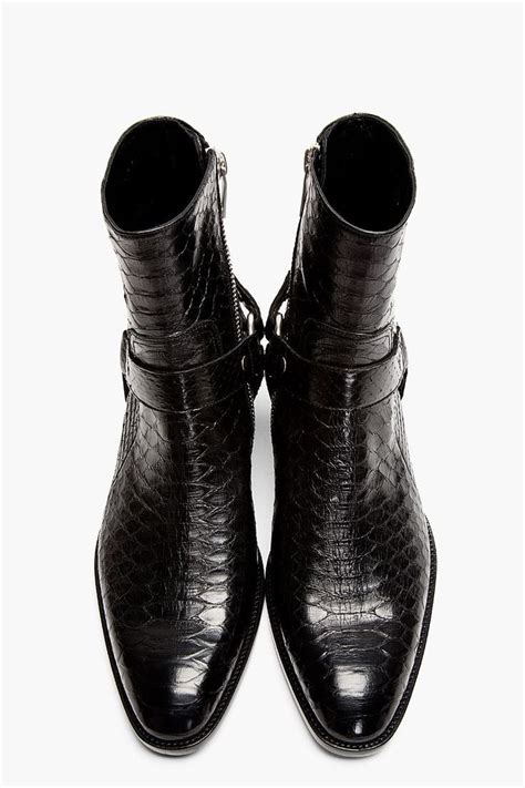 boots yves saint laurent homme|saint laurent male boots snakeskin.